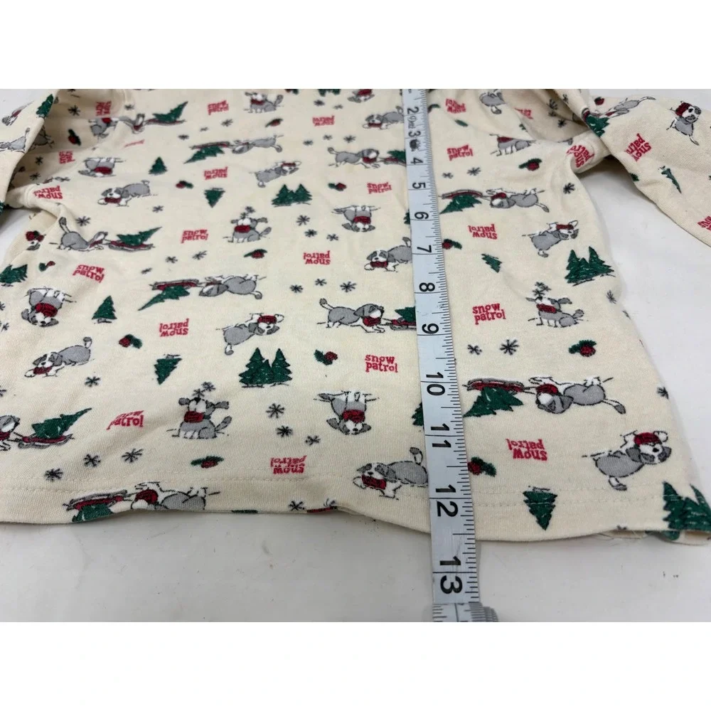 Vintage OshKosh Bgosh Snow Patrol Puppy Dog Turtleneck Shirt Cream 4T USA Made